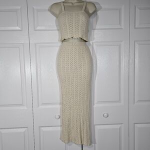 Cream Knit Skirt Size S